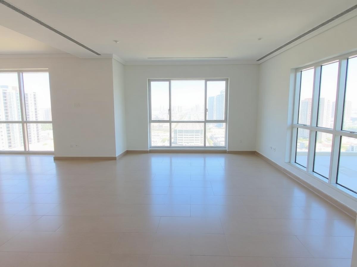 Empty Dubai apartment living room